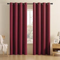 Joydeco Blackout Curtains for Bedroom 108 inch Long 2 Panels, Thermal Insulated Room Darkening Curtains with Grommets, Soft Window Drapes for Living Room (W52 x L108 Inch, Burgundy Red)