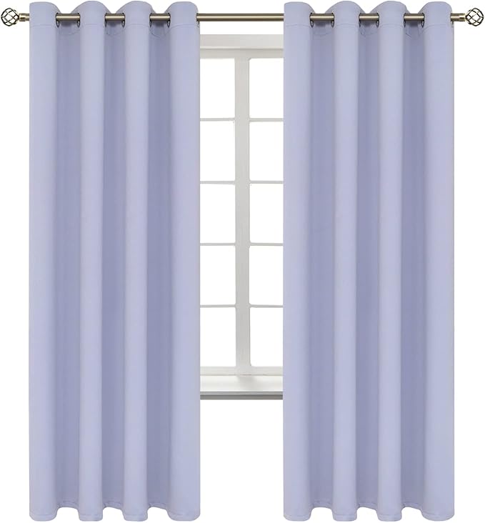 BGment Room Darkening Curtains 72 Inches Long - Grommet Thermal Insulated Drapes Window Treatment Curtains for Bedroom, 2 Panels, 52 x 72 Inch, Lavander