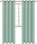 BGment Blackout Curtains - Grommet Thermal Insulated Room Darkening Bedroom and Living Room Curtains, Set of 2 Panels (52 x 108 Inch, Frosty Green)