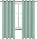 BGment Blackout Curtains - Grommet Thermal Insulated Room Darkening Bedroom and Living Room Curtains, Set of 2 Panels (52 x 72 Inch, Frosty Green)