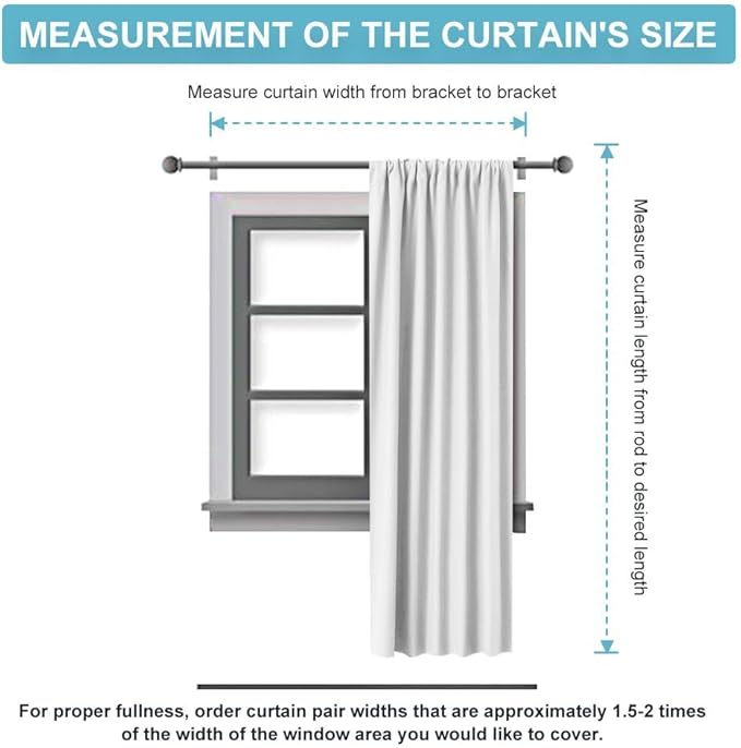 RYB HOME Curtains for Bedroom Living Room 72 inches Long, Thermal Insulated Privacy Rod Pocket Drapes for Nursery Office Home Theater, Width 42 by Length 72, Natural, 2 Panels
