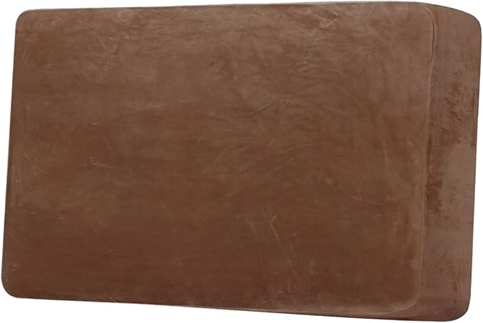 H.VERSAILTEX Velvet Stretch Individual Couch Cushion Cover Plush Slipcover for Loveseat Sofa Furniture Protector Seat Cover (1 Piece Loveseat Cushion Cover, Caramel)