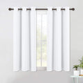 NICETOWN Curtain Panels for Bedroom - Home Decoration Solid Grommet Draperies/Drapes, Not Blackout Window Curtains for Kitchen (2 Panels, 42 by 54, White)