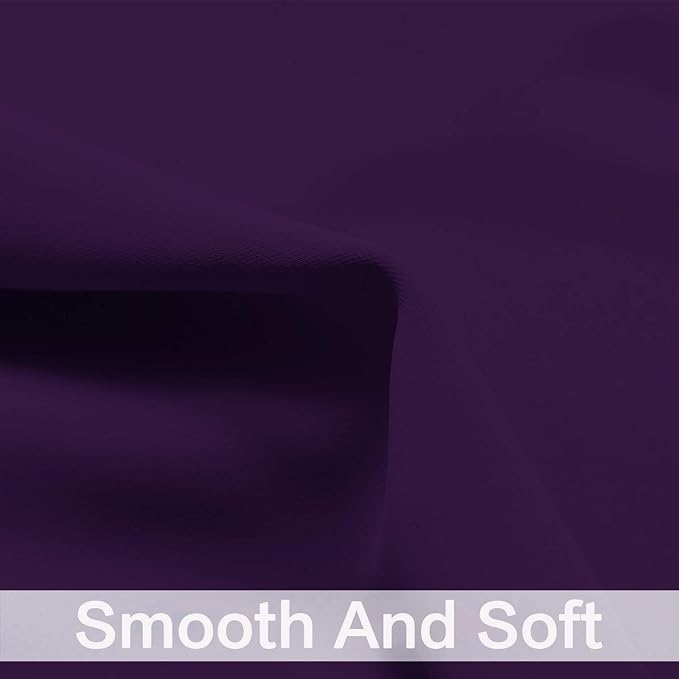 Yakamok Purple Blackout Curtains for Bedroom,Thermal Insulated Blackout Grommet Top Drapes for Living Room,38x54 Inch, 2 Panels