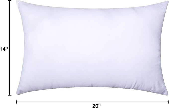MIULEE Throw Pillow Insert Premium Pillow Stuffer Sham Rectangle for Decorative Cushion Bed Couch Sofa 14x20 Inch