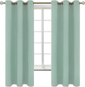 BGment Blackout Curtains - Grommet Thermal Insulated Room Darkening Bedroom and Living Room Curtains, Set of 2 Panels (38 x 63 Inch, Frosty Green)