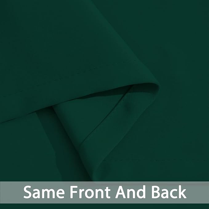 Yakamok Wide Thermal Blackout Patio Door Curtain Panel, Dark Green Grommet Sliding Door Insulated Curtains, Extra Wide Curtains for Sliding Glass Door, Emerald Green, W52 x L84, 1 Panel