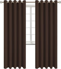 BGment Blackout Curtains for Bedroom - Grommet Thermal Insulated Room Darkening Curtains for Living Room, Set of 2 Panels (70 x 84 Inch, Brown)
