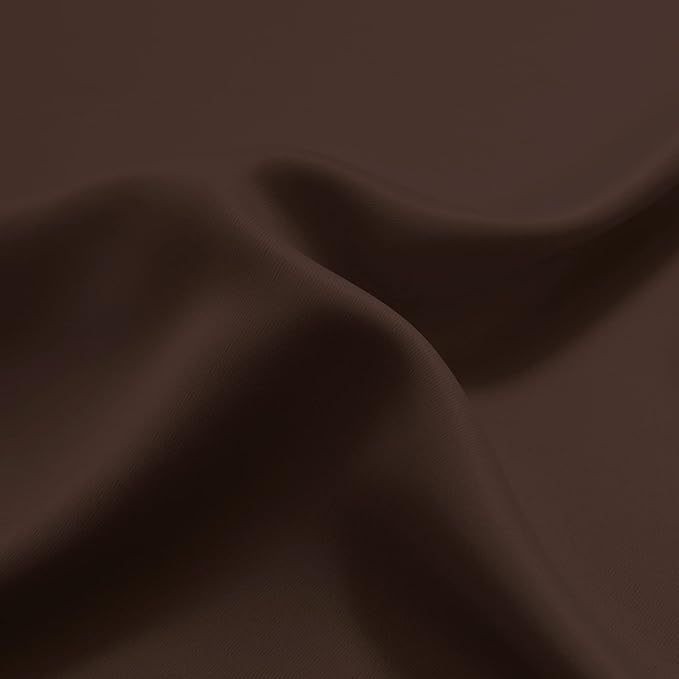 Yakamok Room Darkening Thickening Polyester Gradient Color Ombre Curtains with Grommet, Thermal Insulated Window Drapes for Living Room/Bedroom (Brown and Greyish White, 2 Panels, 52x72 Inch)