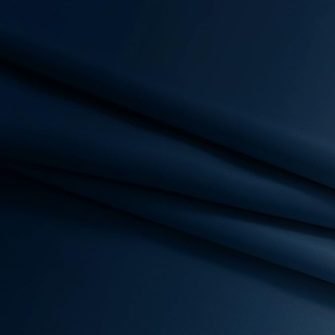 Yakamok 96 Inch Length Light Blocking Thermal Insulated Grommet Window Drapes, Room Darkening Gradient Color Ombre Curtains for Bedroom(Blue and Greyish White, 52x96 Inch, Set of 2)