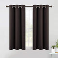 NICETOWN Blackout Curtain Panels for Bedroom, 2 Panels, Toffee Brown, W42 x L40-inch, Thermal Insulated Grommet Top Blackout Draperies and Drapes for Basement
