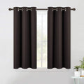 NICETOWN Blackout Curtain Panels for Bedroom Window, Triple Weave Microfiber Energy Saving Thermal Insulated Solid Grommet Blackout Draperies and Drapes (One Pair, 42 Inch by 45 Inch, Toffee Brown)