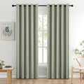 MIULEE Room Darkening Curtains Thermal Insulated Drapes Solid Window Treatment Set Grommet Top Light Blocking Blackout Curtain for Living Room/Bedroom 2 Panels 66 x 84 inch Sage Green
