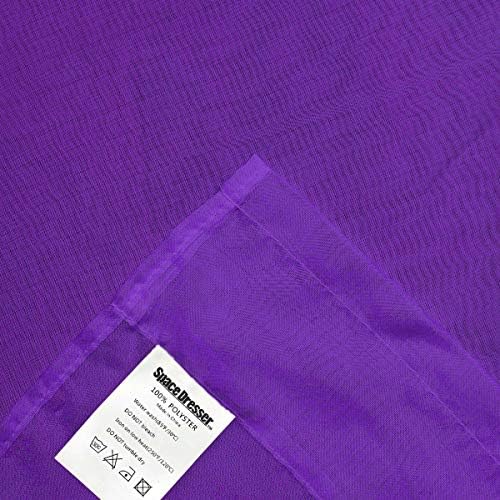SpaceDresser Sheer Voile Window Treatment Rod Pocket Curtain Panels for Kitchen Bedroom Living Room Drapes Sunlight Filtering Privacy Semi Home Decor Assorted (Purple, 52 W x 54 L)