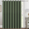 H.VERSAILTEX Blackout Patio Curtains 100 x 108 Inches for Sliding Door Extral Wide Blackout Curtain Panels Thermal Insulated Room Divider - Grommet Top, 9' Tall by 8.5' Wide - Bronze Green