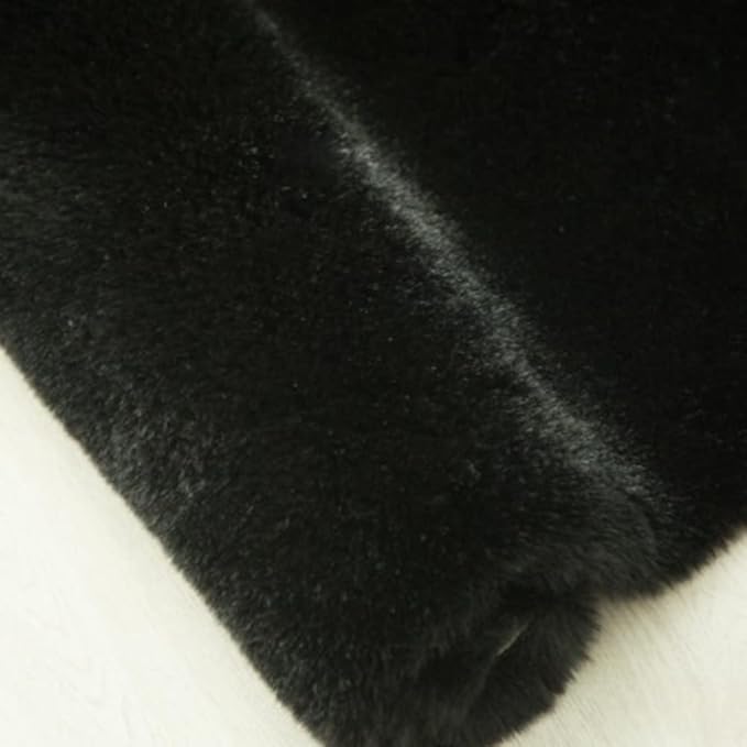 Ghouse Soft Faux Sheepskin Fur Rug Runner Rug 2x6 Black Fluffy Bedside Plush Shag Nursery Carpet Area Rugs for Living Room Bedroom Playing Room Decor