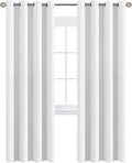 H.VERSAILTEX White Curtains for Living Room Pure White Curtain 96 inches Long Thermal Insulated Window Treatment Panel/Drape for Bedroom, White, One Panel, Grommet Top, 52" W x 120" L