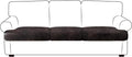 Leather Look Couch Cushion Covers Sofa Seat Slipcovers Sets Couches Furniture Protector for Sectional Armchair Loveseat Pets Kids Stretch Spandex Fabric (3 T-Cushion Sofa, Chocolate)