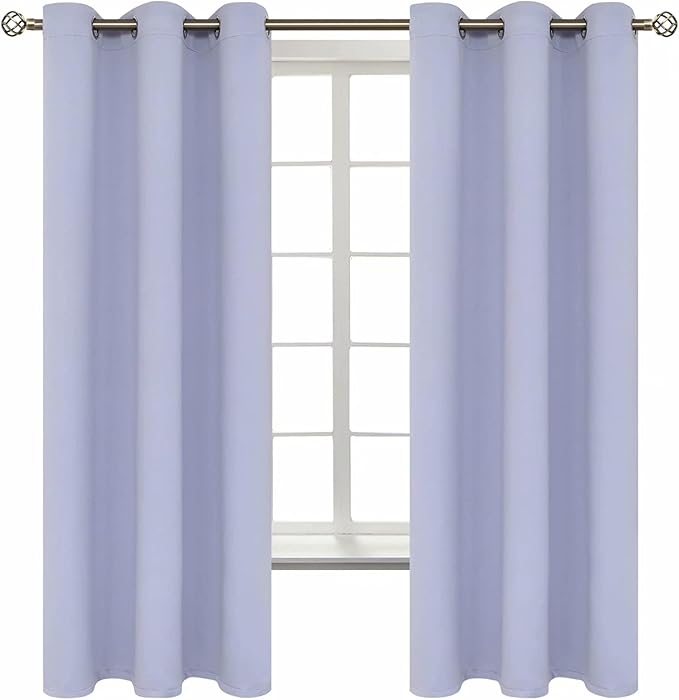 BGment Room Darkening Curtains 63 Inches Long - Grommet Thermal Insulated Drapes Window Treatment Curtains for Bedroom, 2 Panels, 42 x 63 Inch, Lavander