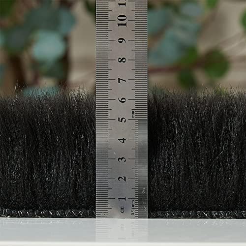 EasyJoy Ultra Soft Fluffy Shaggy Area Rug Faux Fur Rug Chair Cover Seat Pad Fuzzy Area Rug for Bedroom Floor Sofa Living Room (2 x 4 ft Sheepskin, Black)