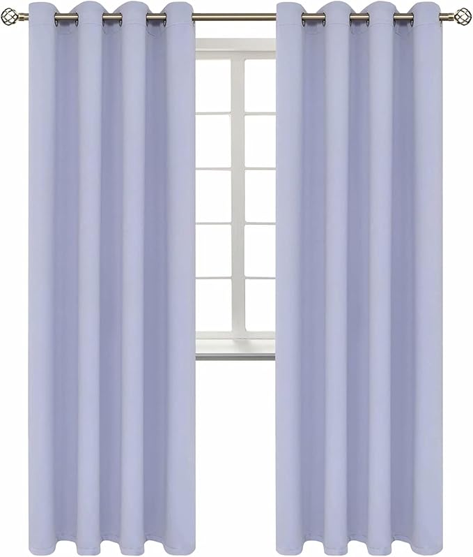BGment Room Darkening Curtains 84 Inches Long - Grommet Thermal Insulated Drapes Window Treatment Curtains for Bedroom, 2 Panels, 52 x 84 Inch, Lavander