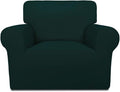 PureFit Super Stretch Chair Sofa Slipcover – Spandex Non Slip Soft Couch Sofa Cover, Washable Furniture Protector with Non Skid Foam and Elastic Bottom for Kids, Pets （Chair, Deep Teal）