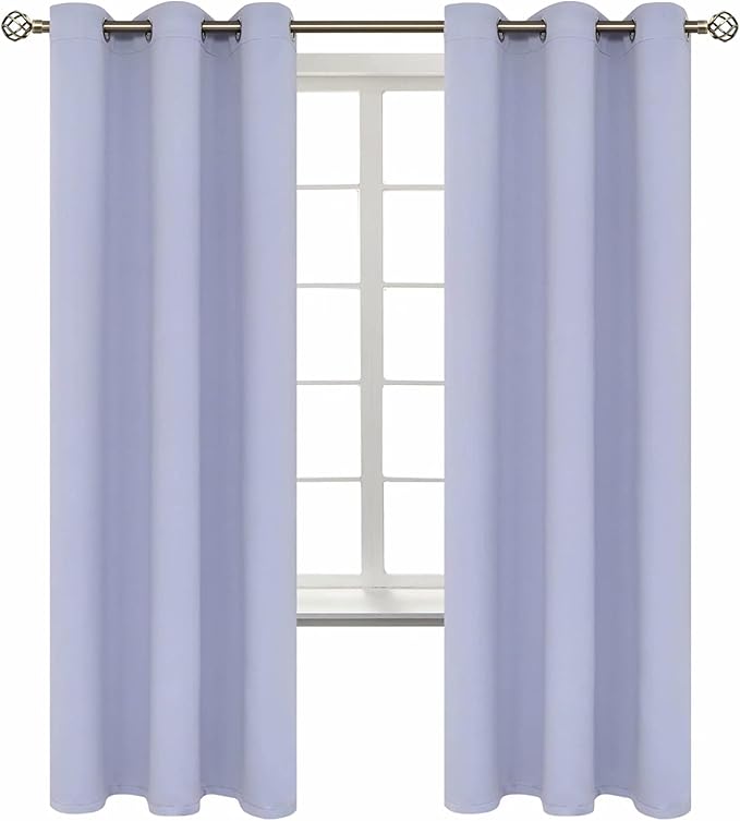 BGment Room Darkening Curtains 72 Inches Long - Grommet Thermal Insulated Drapes Window Treatment Curtains for Bedroom, 2 Panels, 42 x 72 Inch, Lavander