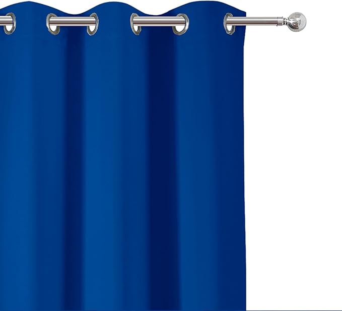 LEMOMO Royal Blue Thermal Blackout Curtains/52 x 54 Inch/Set of 2 Panels Room Darkening Curtains for Bedroom