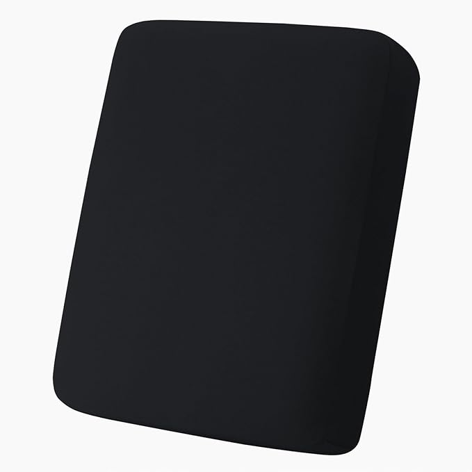 hyha Milk Silk Couch Cushion Covers, Soft Magic Sofa Covers Washable for Cushion Couch, Stretch Sectional Outdoor Cushion Covers for Patio Furniture with Elastic Bottom(Small, Black)