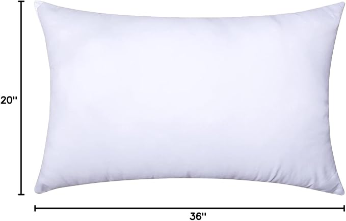 MIULEE Throw Pillow Insert Premium Pillow Stuffer Sham Rectangle Form for Decorative Cushion Bed Couch Sofa 20x36 Inch