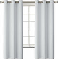BGment Room Darkening Curtains 63 Inches Long - Grommet Thermal Insulated Drapes Window Treatment Curtains for Bedroom, 2 Panels, 42 x 63 Inch, Greyish White