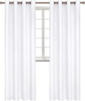 BGment Blackout Curtains - Grommet Thermal Insulated Room Darkening Bedroom and Living Room Curtains, Set of 2 Panels (52 x 120 Inch, Pure White)