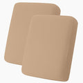hyha Milk Silk Couch Cushion Covers, Soft Magic Sofa Covers Washable for 2 Cushion Couch, Stretch Sectional Outdoor Cushion Covers for Patio Furniture with Elastic Bottom(2 Packs, Camel)