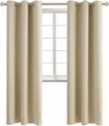 BGment Room Darkening Curtains 84 Inches Long - Grommet Thermal Insulated Drapes Window Treatment Curtains for Bedroom, 2 Panels, 42 x 84 Inch, Beige