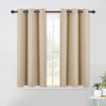 NICETOWN Room Darkening Curtain Panels for Living Room, Thermal Insulated Grommet Room Darkening Draperies/Drapes for Window (Biscotti Beige, 2 Panels, W42 x L45 -Inch)