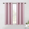 NICETOWN Blackout Curtains & Drapes for Bedroom, Baby Pink, W34 x L48, Set of 2, Triple Weave Grommet Top Thermal Insulated Light Blocking Panels for Bathroom/Living Room