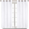 BGment Room Darkening Curtains 54 Inches Long - Grommet Thermal Insulated Drapes Window Treatment Curtains for Bedroom, 2 Panels, 52 x 54 Inch, Pure White