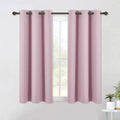 NICETOWN Blackout Curtains & Drapes for Bedroom, Baby Pink, W34 x L40, Set of 2, Triple Weave Grommet Top Thermal Insulated Light Blocking Panels for Bathroom/Living Room