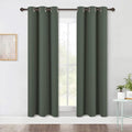 NICETOWN Kitchen Blackout Curtains 72 inches 2 Panels Set, Thermal Insulated and Privacy Room Darkening Drape Panels for Boy's Guest Room Door Window (Dark Mallard, W42)
