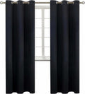 BGment Black Blackout Curtains for Living Room - Grommet Thermal Insulated Room Darkening Energy Saving Curtains for Bedroom, Set of 2 Panels, 42 x 84 Inch