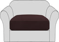 H.VERSAILTEX Stretch Couch Cushion Covers Individual Seat Sofa Chair Slipcovers Cushion Protector Cover Featuring Jacquard Textured Twill Fabric(1 Cushion Chair Cover, Chocolate)