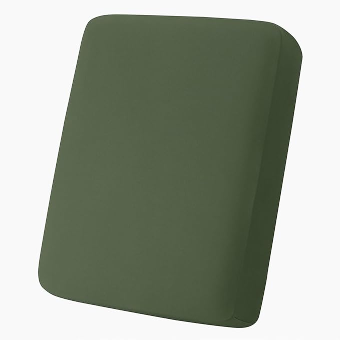 hyha Milk Silk Couch Cushion Covers, Soft Magic Sofa Covers Washable for Cushion Couch, Stretch Sectional Outdoor Cushion Covers for Patio Furniture with Elastic Bottom(Small, Bronze Green)