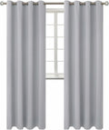 BGment Room Darkening Curtains 95 Inches Long - Grommet Thermal Insulated Drapes Window Treatment Curtains for Bedroom, 2 Panels, 52 x 95 Inch, Light Grey