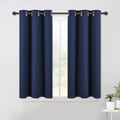 NICETOWN Blackout Draperies Curtains, All Season Thermal Insulated Solid Grommet Top Blackout Curtains/Drapes for Kid's Room (Navy, 1 Pair, 42 x 45 Inch)