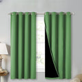 NICETOWN 100% Blackout Blinds, Set of 2, 46" x 45", Forest Green, Laundry Room Decor Window Treatment Curtains for Large Patio Sliding Door, Thermal Insulated Curtains for Bedroom