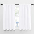 NICETOWN Window Curtain Panels - Rod Pocket Curtain Set for Bedroom (White, 2 Panels, 42 by 45)