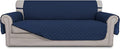 Easy-Going 4 Seater Sofa Slipcover Reversible Sofa Cover Water Resistant Couch Cover with Foam Sticks Elastic Straps Furniture Protector for Pets Children Dog Cat (XX-Large, Navy/Navy)