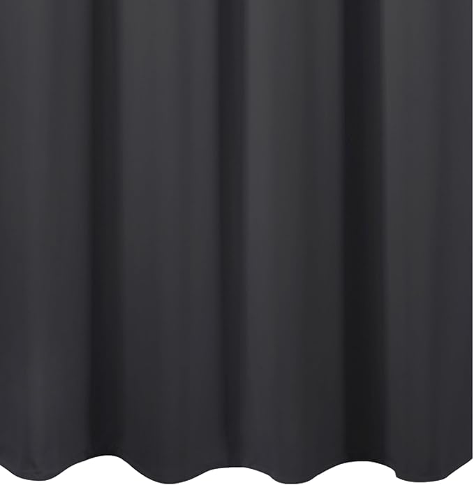 LEMOMO Blackout Curtains 52 x 84 inches Long Dark Grey Curtains Set of 2 Panels Thermal Insulated Room Darkening Curtains for Bedroom