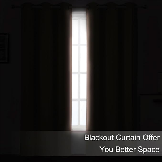 LEMOMO Blush Thermal Blackout Curtains/52 x 54 Inch/Set of 2 Panels Room Darkening Curtains for Bedroom