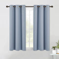 NICETOWN Blackout Curtains & Drapes for Bedroom, Vintage Blue, W34 x L40, Set of 2, Triple Weave Grommet Top Thermal Insulated Light Blocking Panels for Bathroom/Living Room